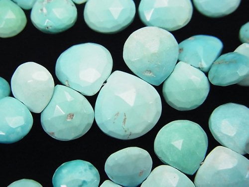 Chestnut Shape, Faceted Briolette, Turquoise Gemstone Beads