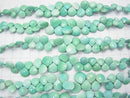 [Video] Arizona Sleeping Beauty Turquoise AA ++ Chestnut Faceted Briolette half or 1strand beads (aprx.7inch / 18cm)