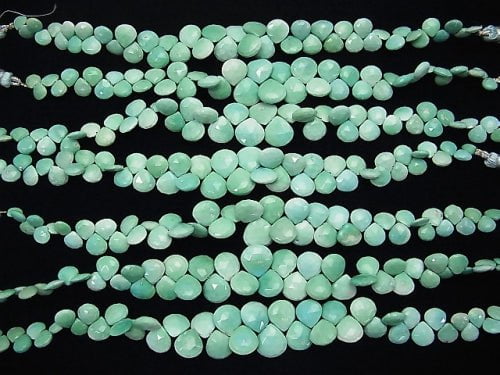 [Video] Arizona Sleeping Beauty Turquoise AA ++ Chestnut Faceted Briolette half or 1strand beads (aprx.7inch / 18cm)