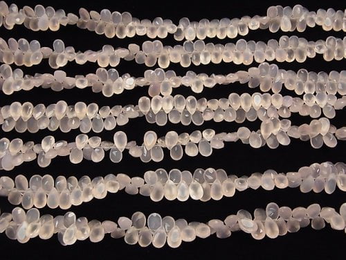 High Quality Pink Chalcedony AAA Pear shape Faceted 8 x 5 x 3 mm 1/4 or 1strand beads (aprx.7 inch / 17 cm)