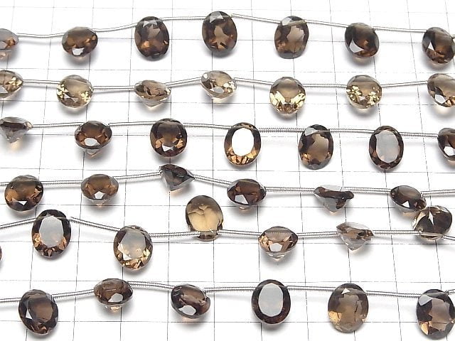 [Video] High Quality Smoky Quartz AAA Oval Faceted 11x9mm half or 1strand (8pcs )