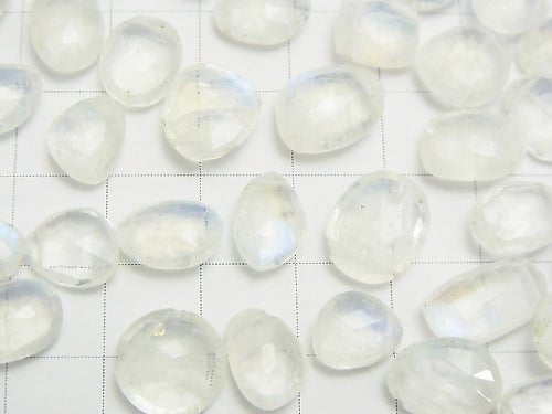 High Quality Rainbow Moonstone AAA Free Form Rose Cut Rose Cut 6pcs