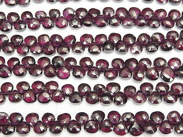 [Video] High Quality Garnet AAA- Chestnut Faceted Briolette half or 1strand beads (aprx.7inch / 18cm)