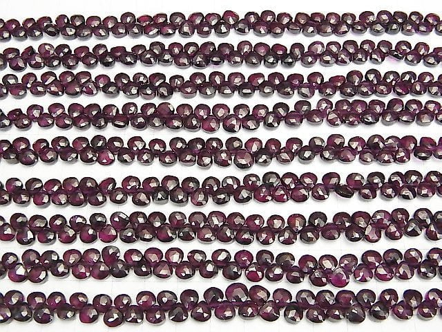 [Video] High Quality Garnet AAA- Chestnut Faceted Briolette half or 1strand beads (aprx.7inch / 18cm)