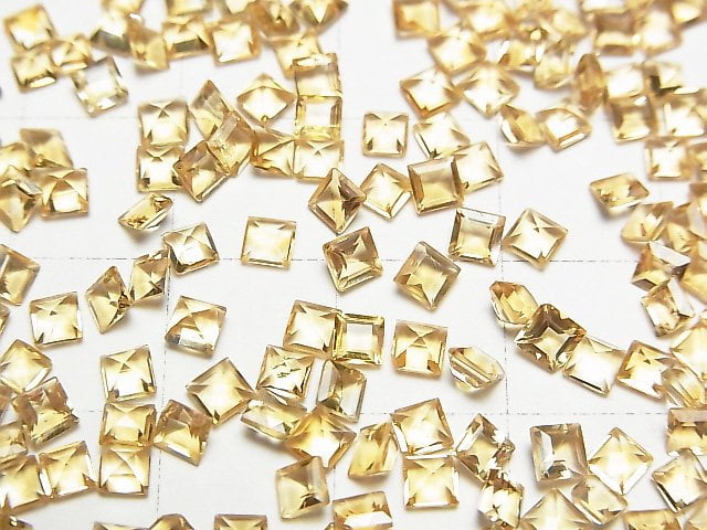 [Video]High Quality Citrine AAA Loose stone Square Faceted 3x3mm 10pcs