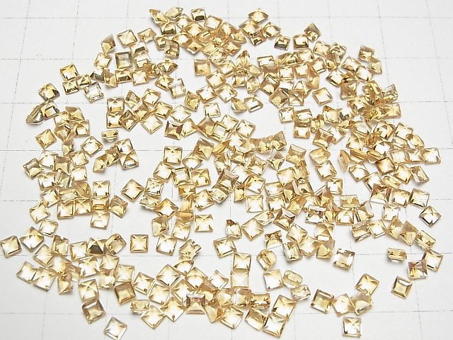 [Video]High Quality Citrine AAA Loose stone Square Faceted 3x3mm 10pcs