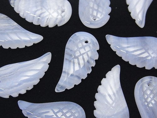 Angel Wing, Blue Lace Agate Gemstone Beads