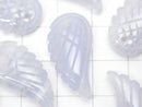 3pcs $11.79! Blue Lace Agate AAA-AAA- Angel Wing  23x12mm 3pcs !