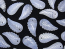 3pcs $11.79! Blue Lace Agate AAA-AAA- Angel Wing  23x12mm 3pcs !