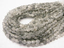 Gray Quartz AA Coin 8x8x4mm 1strand beads (aprx.15inch / 38cm)