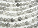 1strand $7.79! Gray Quartz AA Coin 12x12x5mm 1strand beads (aprx.15inch / 37cm)