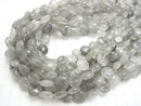 1strand $7.79! Gray Quartz AA Coin 12x12x5mm 1strand beads (aprx.15inch / 37cm)