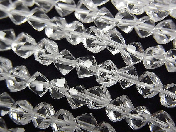 Crystal Quartz, Cube Gemstone Beads