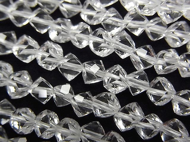[影片] 高品質！水晶AAA級骰子形狀5x5x5毫米半串或單串珠子（約7英吋/18公分）