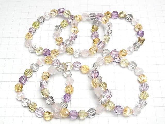 [Video] High Quality Mixed Stone AAA Mirror Faceted Round 10mm  1strand (Bracelet)