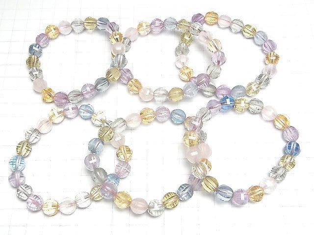 [Video] High Quality Mixed Stone AAA Mirror Faceted Round 10mm  1strand (Bracelet)