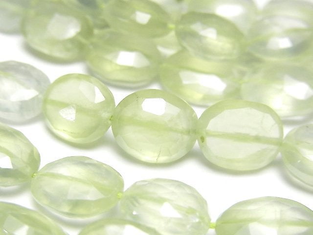 Oval, Prehnite Gemstone Beads