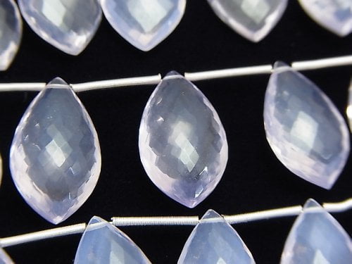 Faceted Briolette, Marquise, Scorolite Gemstone Beads