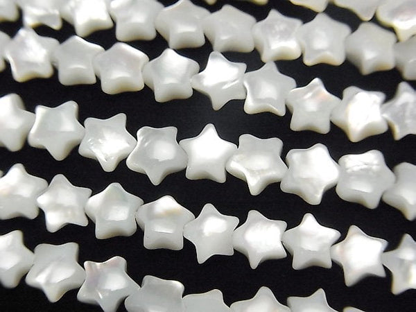 [Video] High quality white shell (Silver-lip Oyster) AAA star 6x6mm 1/4 or 1strand beads (aprx.15inch/38cm)