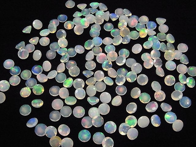 [Video] High Quality Ethiopia Opal AAA Round Brilliant Cut 6x6 mm 6pcs