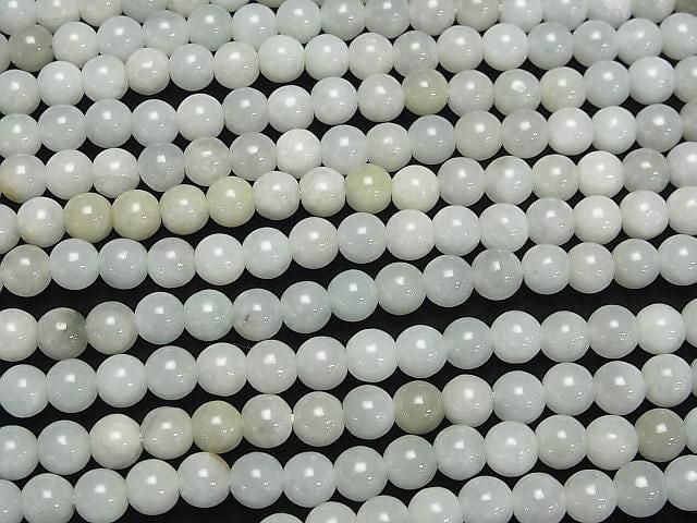 [Video] Burmese Jadeite AA++ Round 6mm half or 1-strand beads (approx. 15 inches/38 cm)