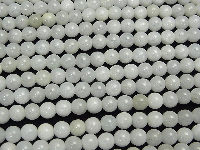 [Video]Burma Jadeite AA ++ Round 6 mm half or 1 strand beads (aprx.15 inch / 38 cm)