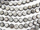 High quality Black Shell AAA Flower (Both Side Finish) 10 x 10 x 4 mm half or 1 strand beads (aprx.15 inch / 38 cm)