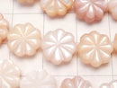 High Quality Pink Shell AAA Flower (Both Side Finish) 10 x 10 x 4 mm 1/4 or 1strand beads (aprx.15 inch / 36 cm)