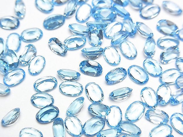 Oval, Topaz Gemstone Beads