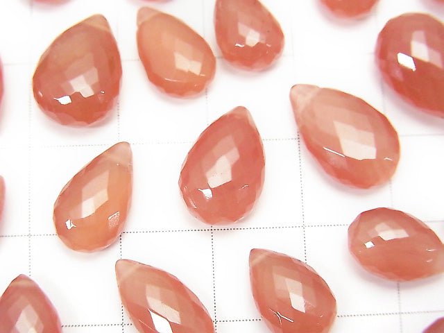 MicroCut! Peru Rhodochrosite AAA - Pear shape Faceted Briolette 5pcs $79.99!