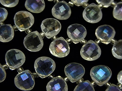 Chestnut Shape, Faceted Briolette, Flash Crystal Gemstone Beads