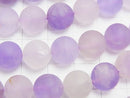 Frost light color Amethyst x Citrine AA Round 10 mm half or 1 strand beads (aprx.15 inch / 36 cm)