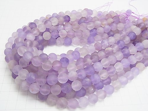 Frost light color Amethyst x Citrine AA Round 10 mm half or 1 strand beads (aprx.15 inch / 36 cm)