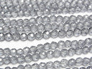 [Video] Silver Flash Crystal 32Faceted Round 4mm half or 1strand beads (aprx.15inch/37cm)