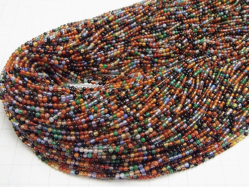 1strand $3.79! Multi Color Agate Round 2mm 1strand beads (aprx.15inch / 38cm)