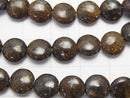 1strand $6.79! Bronzite  Coin 8x8x4mm 1strand beads (aprx.15inch/37cm)