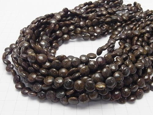 1strand $6.79! Bronzite  Coin 8x8x4mm 1strand beads (aprx.15inch/37cm)