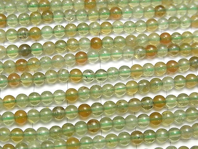 [Video] Green Apatite AAA - Round 4mm 1strand beads (aprx.15inch / 38cm)