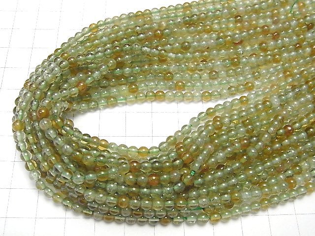 [Video] Green Apatite AAA - Round 4mm 1strand beads (aprx.15inch / 38cm)