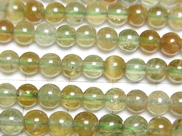 綠磷灰石 AAA - 圓珠 6mm 半串或 1 串 (約 15 英寸/38 公分)