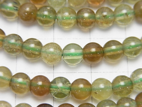 [Video] Green Apatite AAA - Round 6 mm half or 1 strand beads (aprx.15 inch / 38 cm)