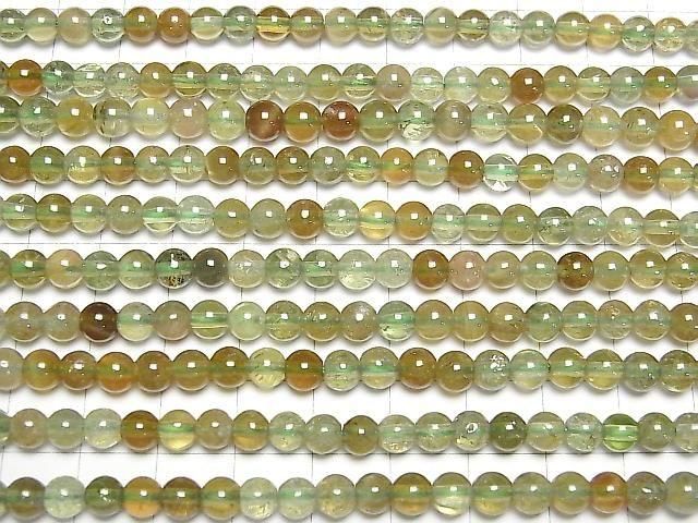 綠磷灰石 AAA - 圓珠 6mm 半串或 1 串 (約 15 英寸/38 公分)