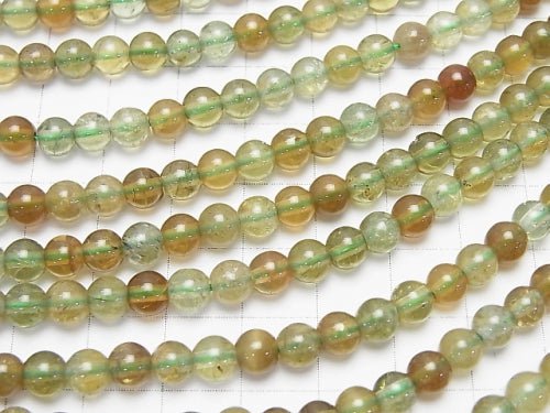 [Video] Green Apatite AAA - Round 6 mm half or 1 strand beads (aprx.15 inch / 38 cm)