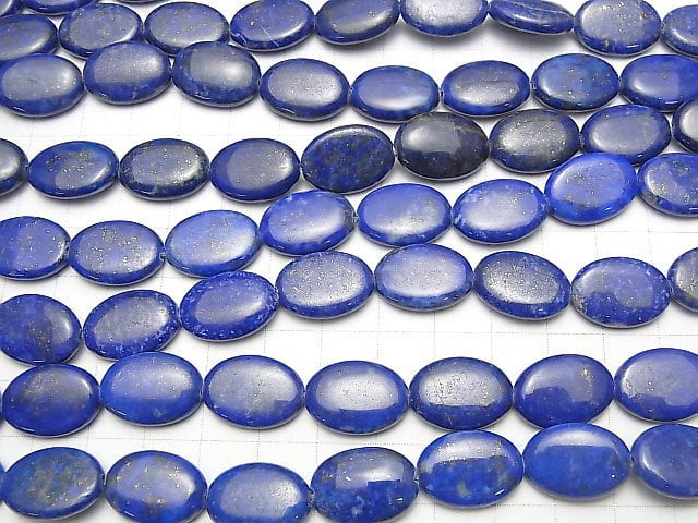 [Video]Lapislazuli AA+ Oval 18x13x4mm half or 1strand beads (aprx.15inch/36cm)