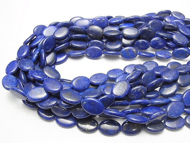 [Video]Lapislazuli AA+ Oval 18x13x4mm half or 1strand beads (aprx.15inch/36cm)