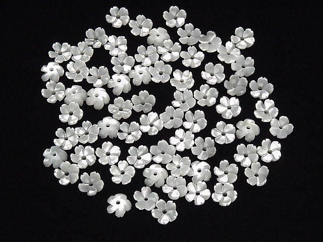 高品質白蝶貝 AAA 立體花 6mm 中孔 4顆