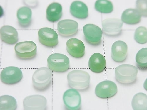 20pcs $7.79! Chrysoprase AA++ Oval Cabochon 4x3mm 20pcs