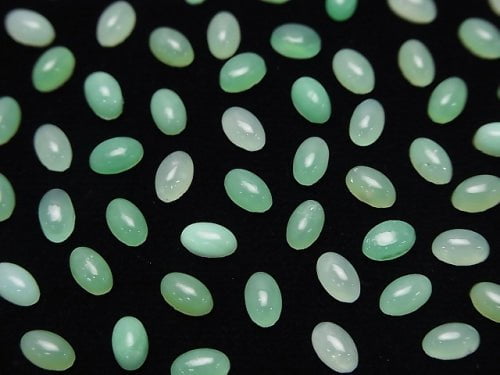 10pcs $5.79! Chrysoprase AA++ Oval Cabochon 5x3mm 10pcs