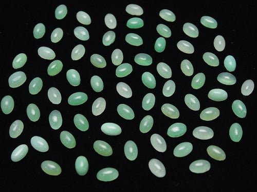 10pcs $5.79! Chrysoprase AA++ Oval Cabochon 5x3mm 10pcs