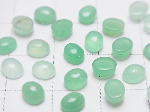 10pcs $8.79! Chrysoprase AA++ Oval Cabochon 5x4mm 10pcs